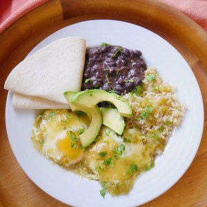 Eggs Poached in Salsa Verde with Beans and Rice | Cook Better Than Most Restaurants